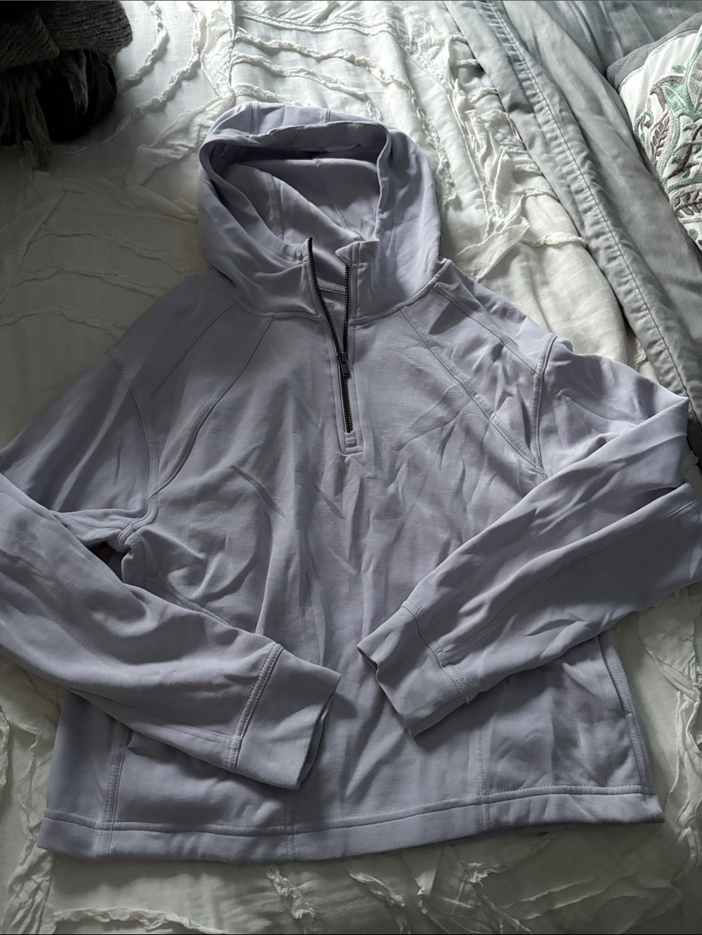 Avia Light Lavender Half-Zip Utility Hoodie